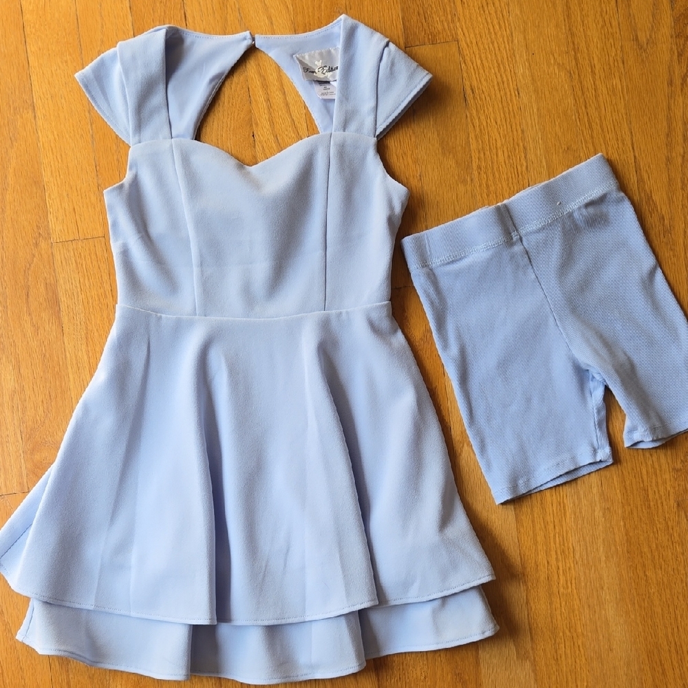 Rare Editions Sky Blue Girls Dress